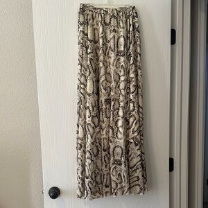 Chicwish Monochrome Snake Print A-Line Skirt